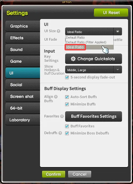 UI Size: Ideal Ratio