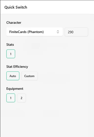 Quick Switch Panel